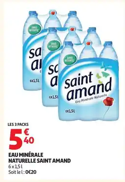Auchan Saint amand eau minérale naturelle offre