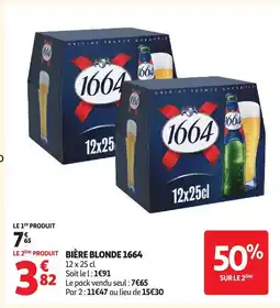 Auchan 1664 bière blonde offre