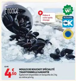Auchan Moules de bouchot spécialité traditionnelle garantie offre