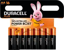 Auchan Duracell lot de 16 piles plus powerboost offre