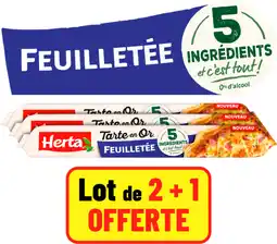 Auchan Herta pâte feuilletée tarte en or herta offre
