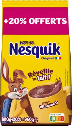Auchan Nestle poudre chocolatée poche nesquik offre