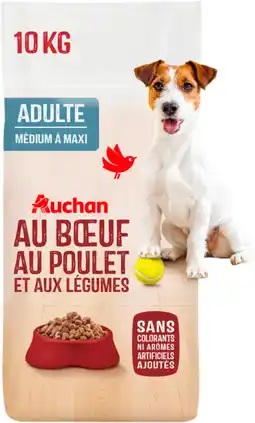 Auchan Auchan croquettes pour chien medium maxi au boeuf, poulet et légumes auchan offre