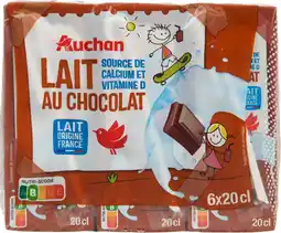 Auchan Auchan lait au chocolat avec paille auchan offre