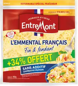 Auchan Supermarché Entremont emmental râpé entremont offre