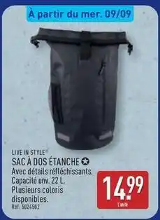 ALDI Sac a dos étanche offre