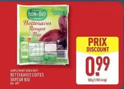 ALDI Betteraves cuites vapeur bio offre