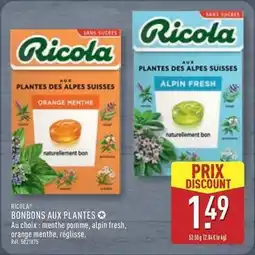 ALDI Ricola - bonbons aux plantes offre