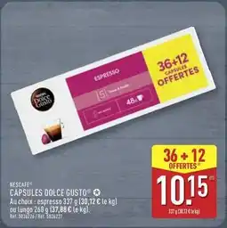 ALDI Nescafé - capsules dolce gusto offre