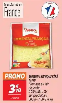 Netto Netto - emmental français râpé offre
