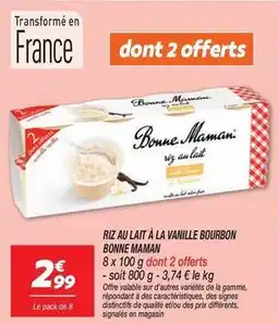 Netto Bonne maman - riz au lait à la vanille bourbon offre