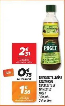 Netto Netto - vinaigrette légère balsamique ciboulette et échalotes offre