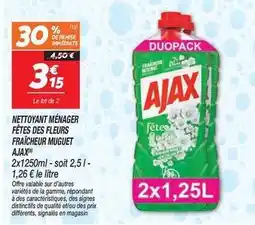Netto Ajax - nettoyant ménager fêtes des fleurs fraîcheur muguet offre