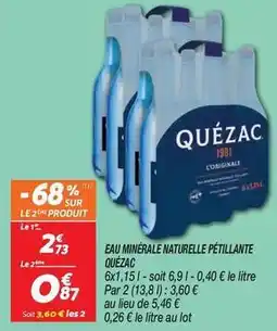 Netto Quézac - eau minérale naturelle pétillante offre
