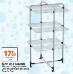 Netto Séchoir tour 30 m avec roues offre