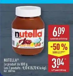 ALDI Nutella - le produit de 800 g offre