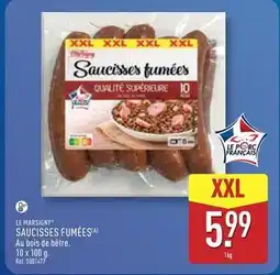 ALDI Saucisses fumées offre