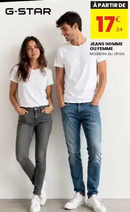 Stokomani G-star jeans homme ou femme offre