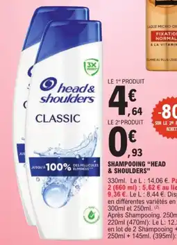 E.Leclerc head&shoulders Shampooing offre