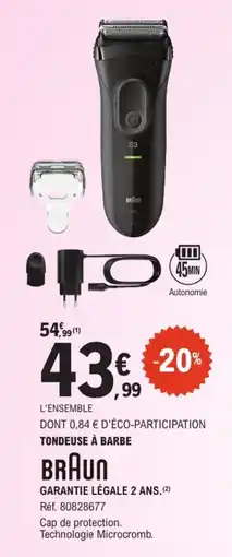 E.Leclerc BRAUN TONDEUSE À BARBE offre