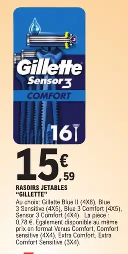 E.Leclerc Gillette Rasoirs jetables offre