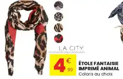 Stokomani La city étole fantaisie imprimé animal offre