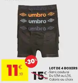 Stokomani umbro boxers offre