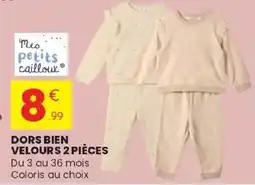 Stokomani Mes petits cailloux DORS BIEN VELOURS 2 PIÈCES offre
