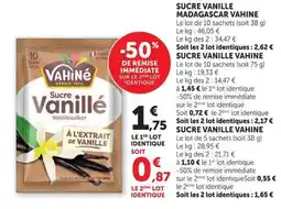 U Express Vahiné Sucre Vanillé offre