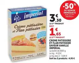 U Express imperial Crème pâtissière et Flan pâtissier offre