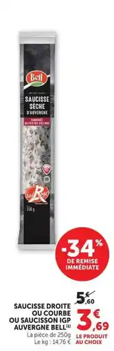 U Express Bell Saucisse sèche d'Auvergne offre