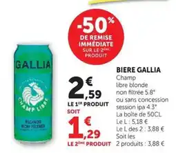 U Express GALLIA BIÈRE offre
