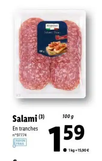 Lidl Salami offre
