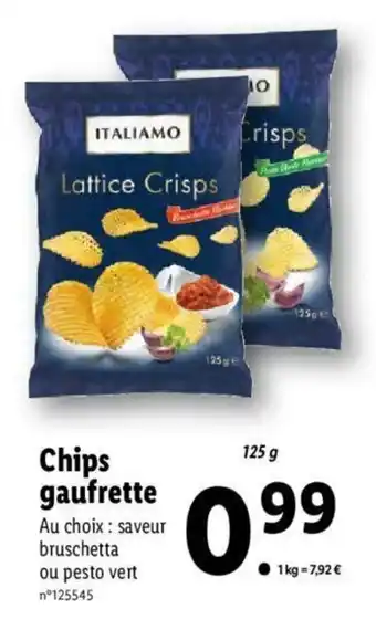 Lidl Chips gaufrette offre