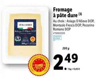 Lidl Fromage à pâte dure offre