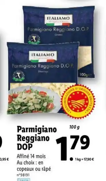 Lidl Parmigiano reggiano DOP offre