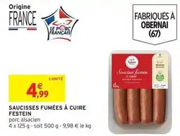 Intermarché Saucisses fumées à cuire offre