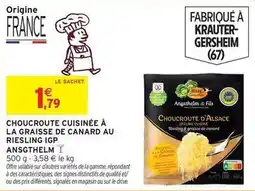 Intermarché Canard - choucroute cuisinée à la graisse de au riesling igp offre