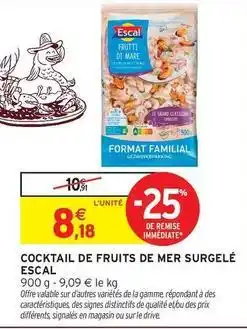 Intermarché Escal - cocktail de fruits de mer surgele offre