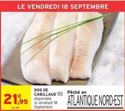 Intermarché Dos de cabillaud offre