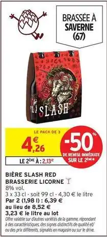 Brasserie licorne - bière slash red