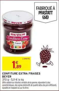 Intermarché Beyer - confiture extra fraises offre