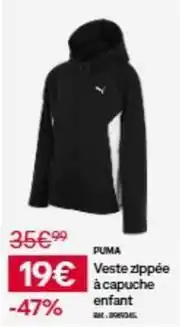 Decathlon Puma - veste zippée a capuche enfant offre