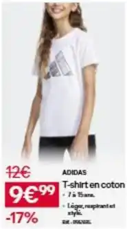Decathlon Adidas - t-shirt en coton offre