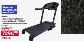 Tapis de course pâtis-et inchable td900d
