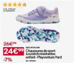 Decathlon Decathlon - chaussures de sport à scratch résistantes enfant-playventure yard offre