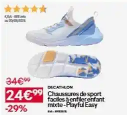 Decathlon Decathlon - chaussures de sport faciles à enfilar enfant mixte-playful easy offre