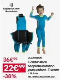 Decathlon Decathlon - combinaison néoprene nettation jeune enfant offre