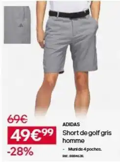 Decathlon Adidas - short de golf gris homme offre