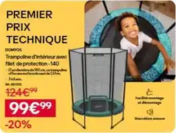 Decathlon Doméos - trampoline d'intérieur avec filet de protection offre